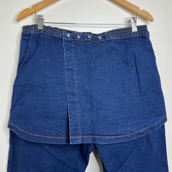 Silvert’s Open Back Adaptive Wheelchair Pull On Denim Jeans Pants Women’s Sz XL - Picture 8 of 16